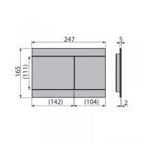 Clapetă de acționare, Alcadrain, Fun, cu două volume, red gold lucios